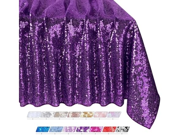 QueenDream Purple Tablecloth 50x80 Inch