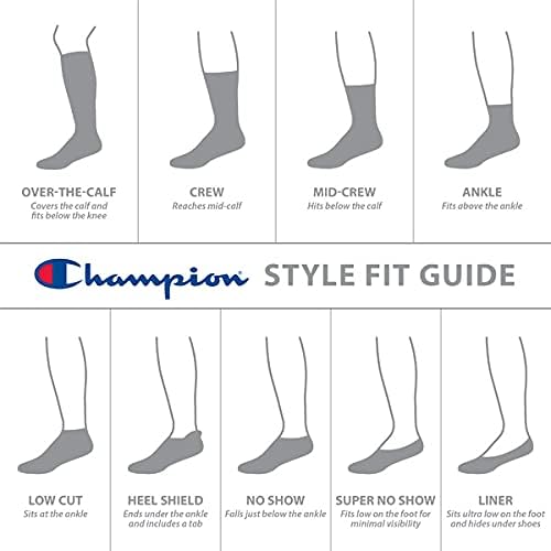 12-Pk Champion Liner Socks - Black - Gallery 9