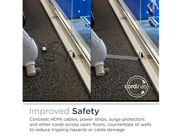 Cordinate 10ft Floor Cord Cover, Cable Protector