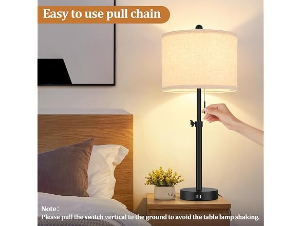 Kondras Adjustable Table Lamps for Bedroom Set of 2
