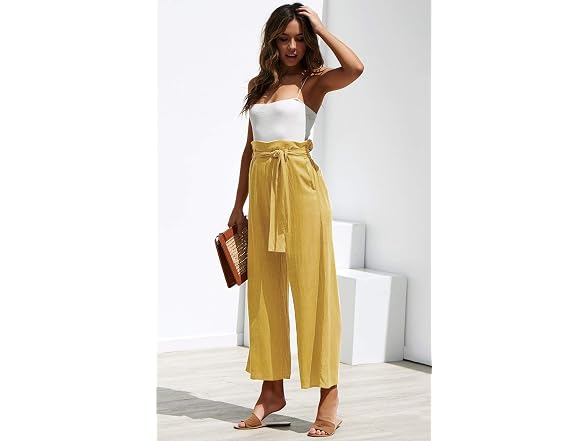Ecowish Women (L) Palazzo Polka Dot Wide Leg Pants