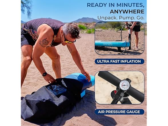 SereneLife 11’ Inflatable SUP Stand-Up Paddle Board