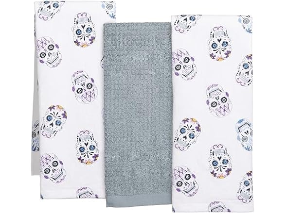 Skulls/Grey - Pack of 3
