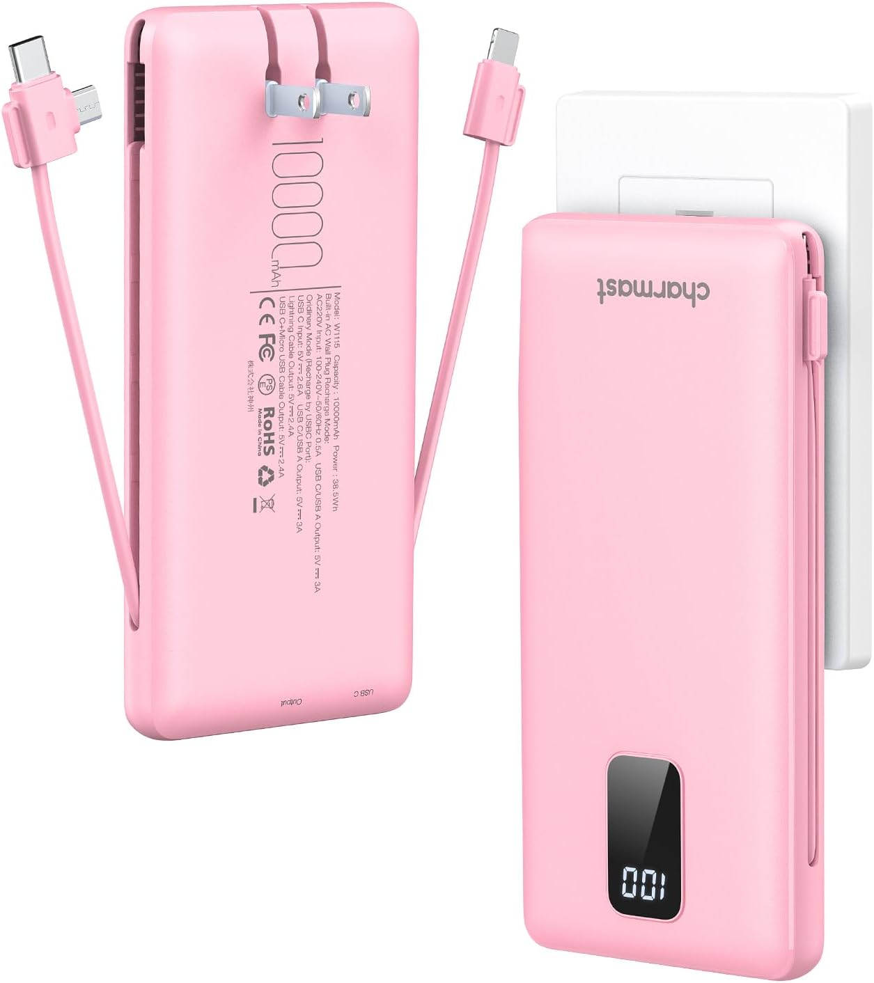 2 Pack 10000mAh Power Bank w/ Cables - Gallery 12