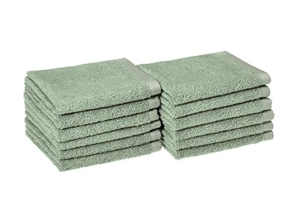 Amazon Basics Cotton Washcloths 12-Pack