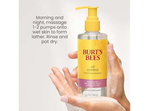 Burts Bees Oil Control Foaming Cleanser 8 oz