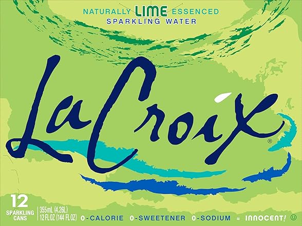 12PK La Croix Sparkling Water, Lime, 12 Fl Oz