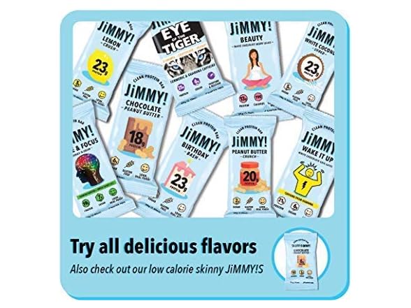 Jimmy! Jimmy! Boosted Clean Protein Bars, Wake