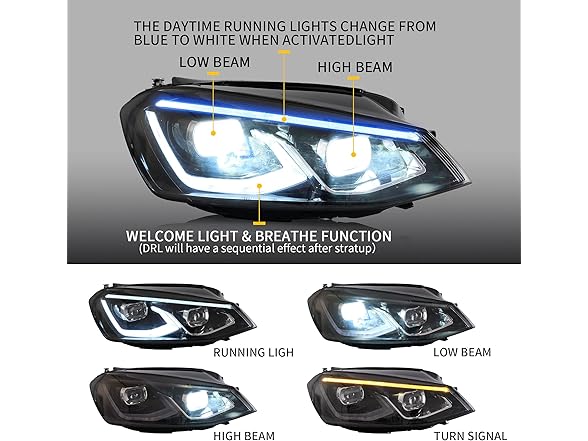 VLAND Start-up Blue LED Headlights