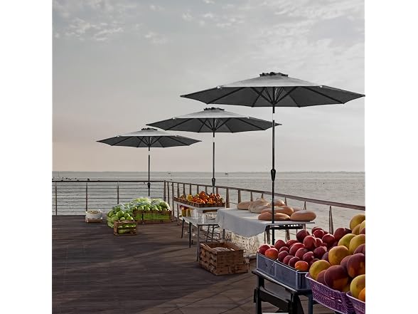 Four Seasons Courtyard 9 Foot Belmont Market Umbrella