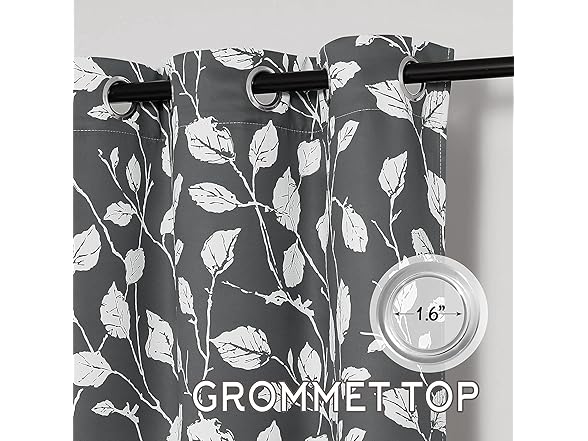 KGORGE 84" Grey & White Blackout Curtains