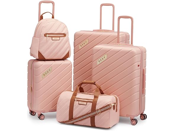DKNY Unisex Luggage travel,Peach Bloom,19"