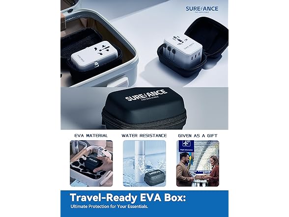 67W Universal Travel Adapter with USB C