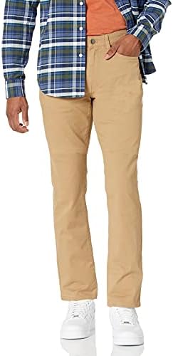 Amazon Essentials Men's Slim-Fit Pants, 5-Pocket Stretch Twill Design, Dark Khaki Brown, 31W x 28L