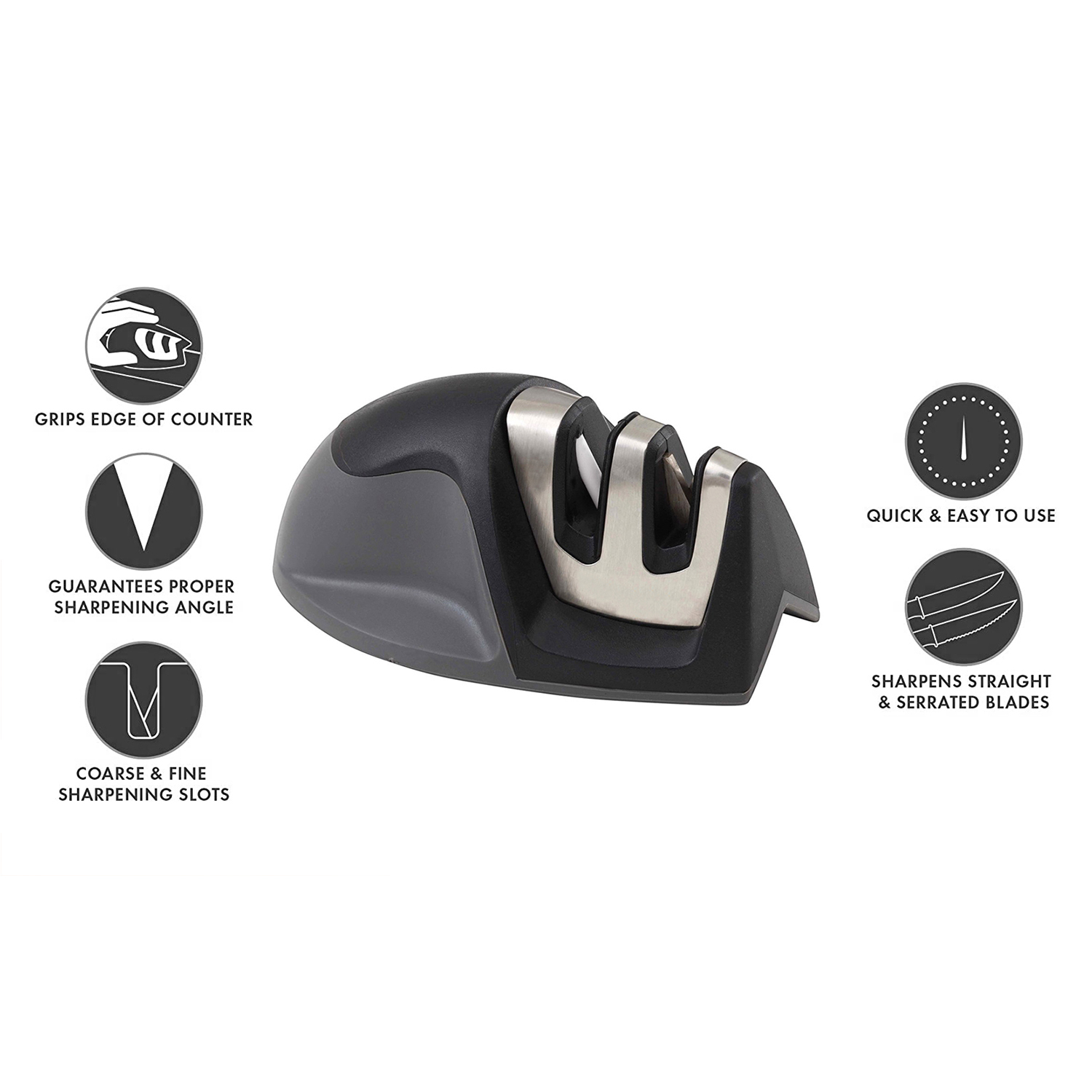 2 Pack: Dual Edge Grip Knife Sharpener - Gallery 8