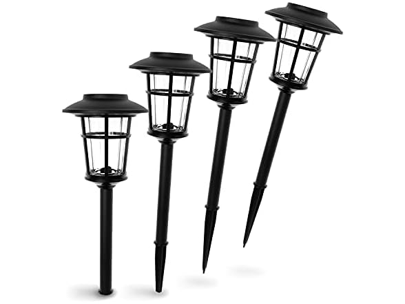 Landia Home ELJ7606G 4PK Solar Pathway Light