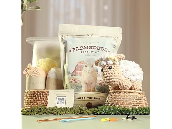 Hearth & Harbor Amigurumi Crochet Kit Sherri the Sheep