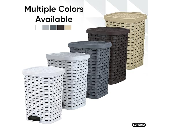 Superio 1.5 Gal Step-On Trash Can Beig 2