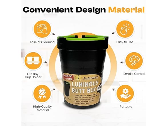 12pk Glow Dark Butt Bucket Ashtray