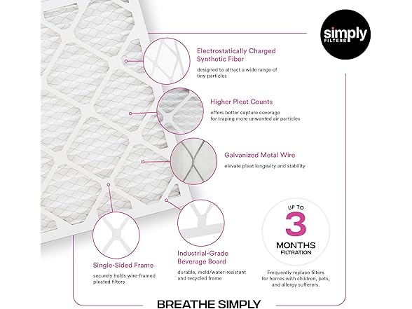 Simply Air Filter, MERV 11, MPR1000 12 Pack