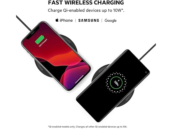 (2 PACK) Belkin Quick Charge 10W Qi Wireless Charging Pad