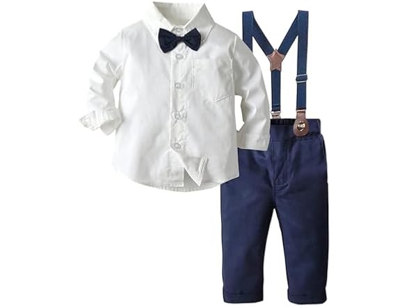 Artmine Boys 3-Piece Vest Suits Set Long Pants Set