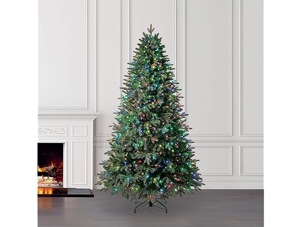 7.5 ft Pre-Lit Holiday Symphony Spruce Artificial Christmas Tree