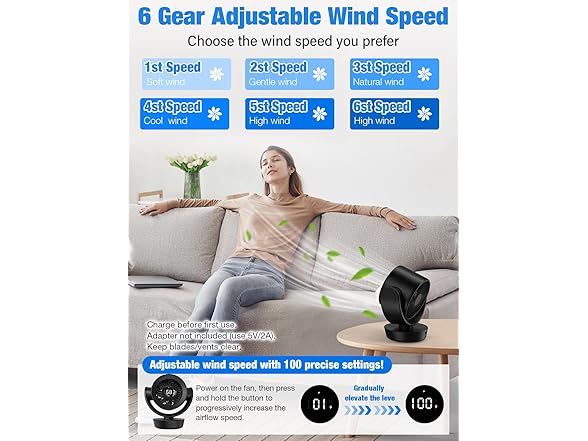 Mitreal Desk Fan with Remote