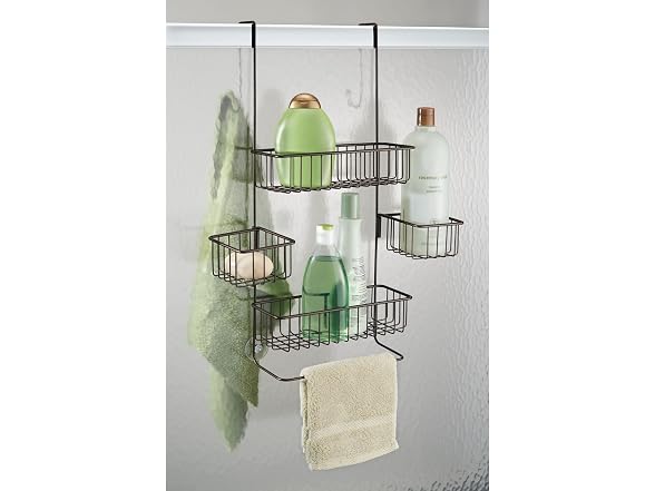 InterDesign Metalo Bathroom Over the Door Shower Caddy