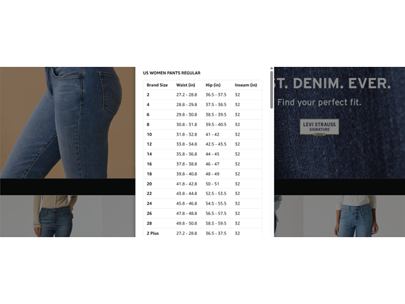 Levi Strauss Signature Gold Women (28 Plus) Jeans