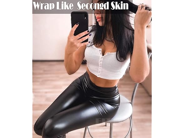 Fleece Lined Leather Pants for women