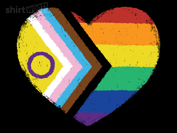 Progress Pride Flag Heart