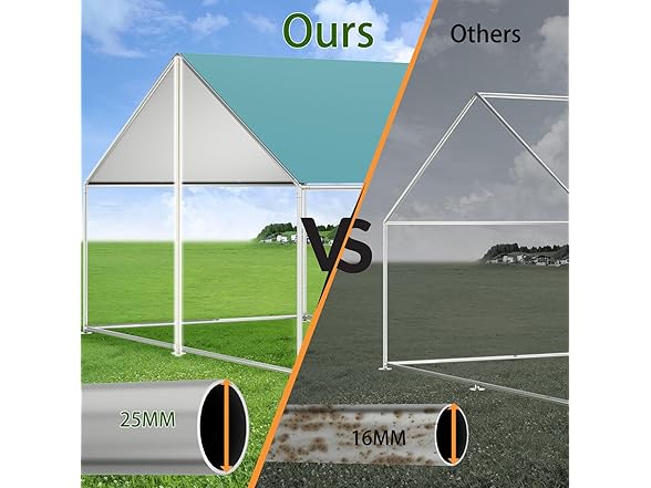 Sunny Heart Large Chicken Coop Run with Immersed Wire Mesh,  (Open Box)