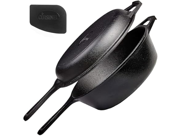 Cuisinel Cast Iron 2-In-1 Multi Cooker Set