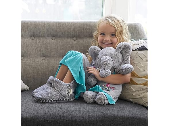Dearfoams Kids Furry Bootie Slipper