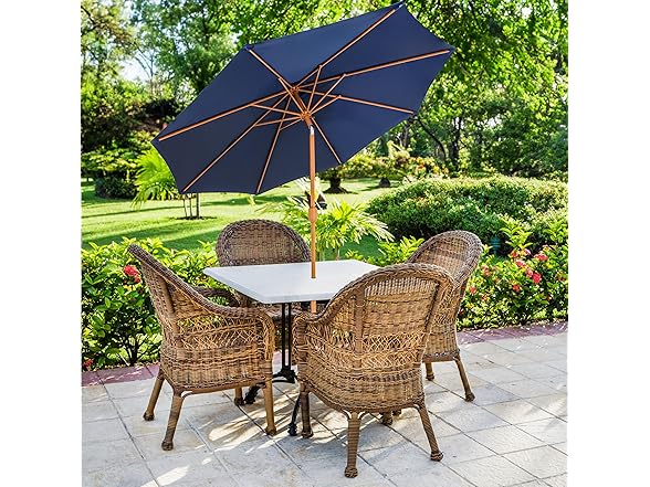 Sunnydaze Decor JLP-1681 8.5ft Patio Umbrella Navy Blue