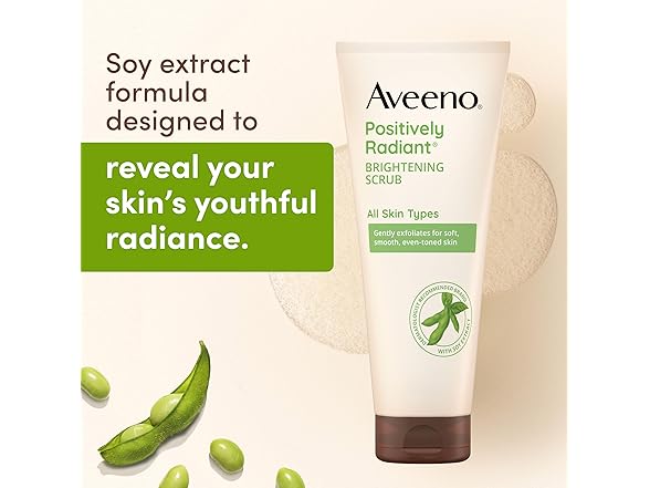 Aveeno Positively Radiant Skin Brightening Exfoliating Daily Facial Scrub