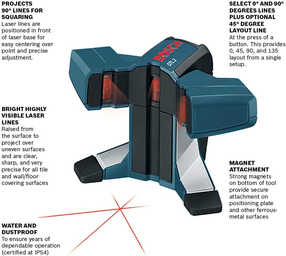 BOSCH GTL3 65 Ft Wall & Floor Covering Laser - Gallery 8