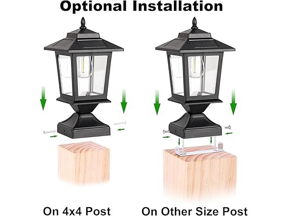 4x4 Wooden Post Cap Lights 2  Pck