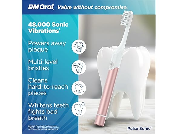 RM Oral RM Oral Pulse Sonic Powered Toothbrush w