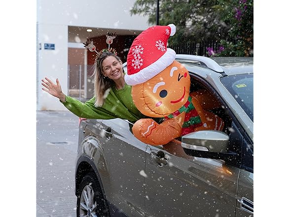 Zone Tech CR0007 Inflatable Gingerbread Blow-Up Brown/Red