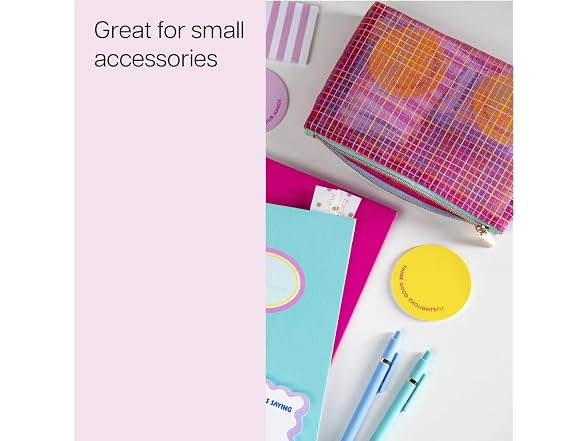 Post-it Pink Plaid Woven Mesh Pen
