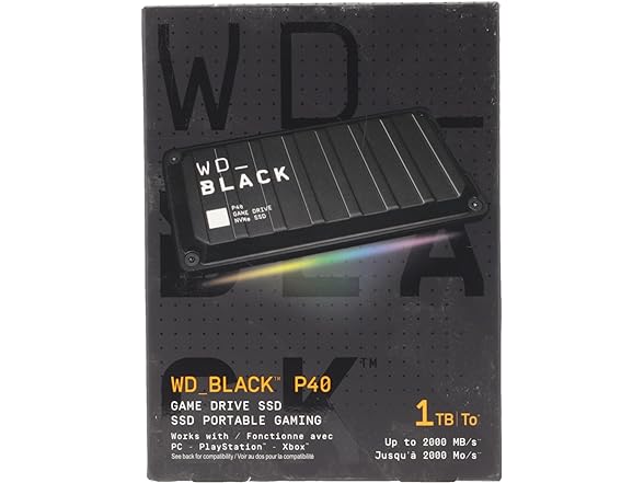 Western Digital 1TB P40 GameDrive SSD WDBAWY0010BBK-WESN (Open Box)