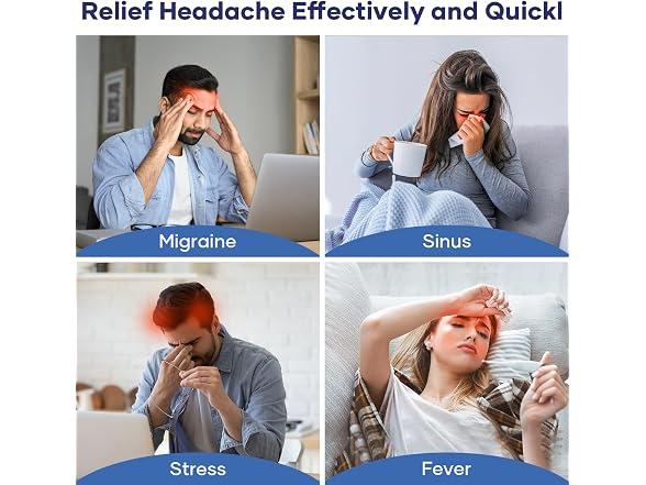 Qnoon Migraine Relief Cooling Gel Ice Head Wrap