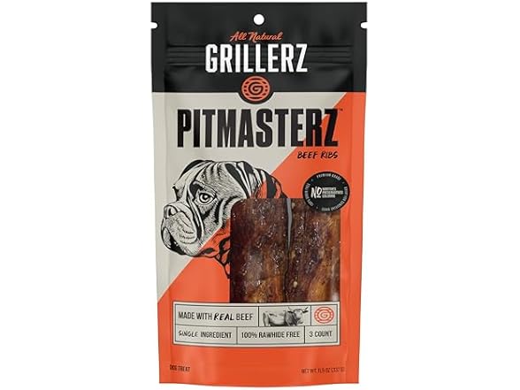 Grillerz Pitmasterz Ribs Dog Chews, 3-Ct