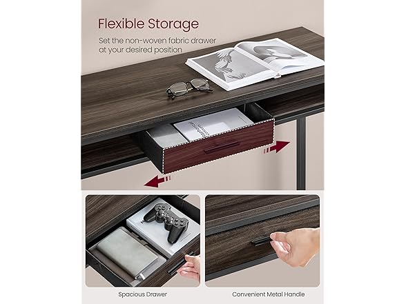 VASAGLE Bar Table with Power Outlets