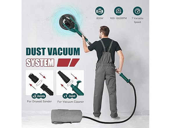 NEU MASTER Drywall Sander | 800W 6.5 Amp