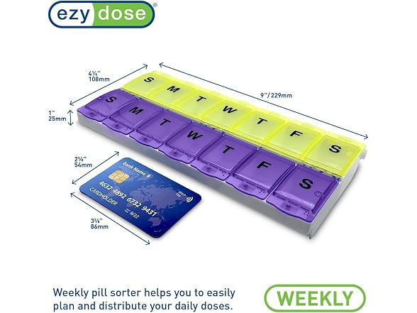 Ezy Dose Weekly 7 Day AM/PM Pill Organizer