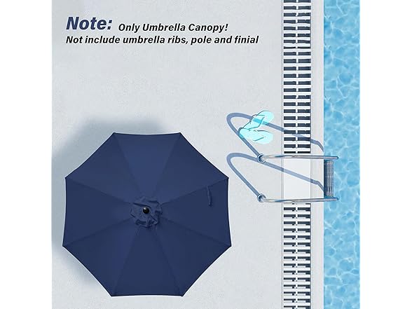 Simple Deluxe 2 Pack 9' Patio Umbrella Replacement Canopy Only