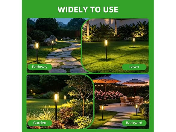 THPANEI Solar Pathway Lights 8-Pack